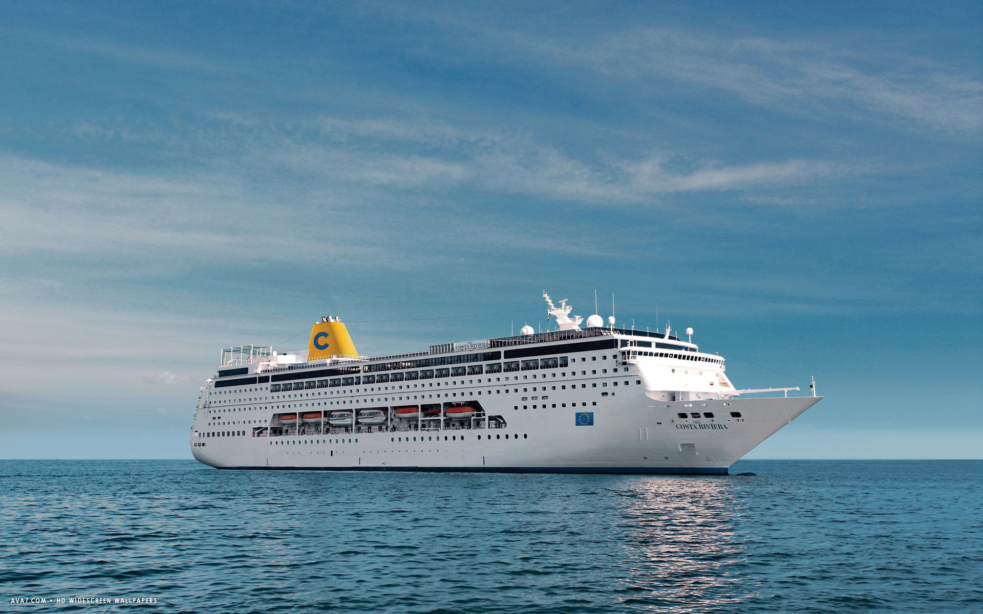 Costa Neoriviera Cruise Ship Hd Widescreen Wallpaper - Costa Neoriviera Hd - HD Wallpaper 