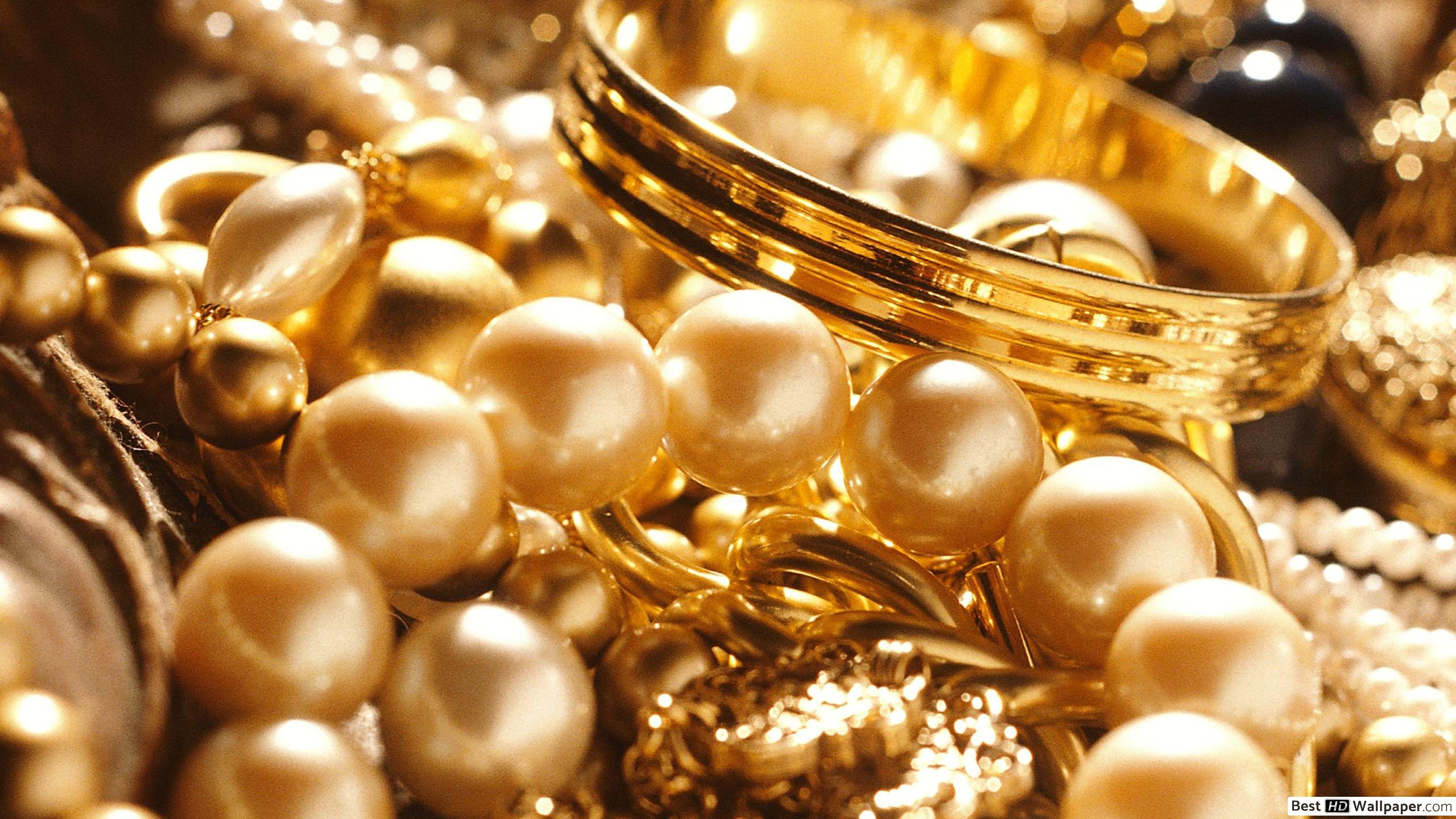 Golden Jewelry - HD Wallpaper 