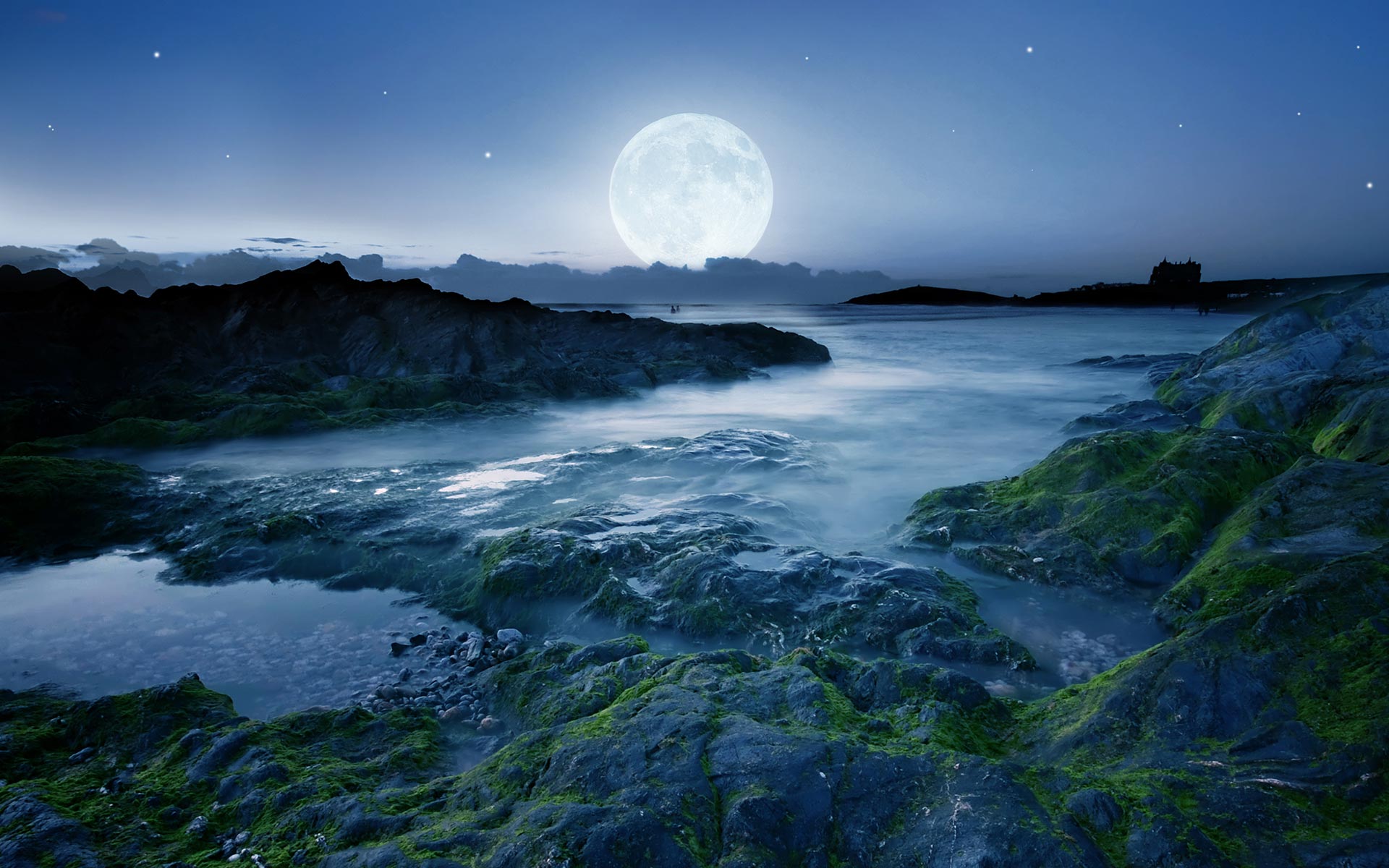 Nature Hd Wallpapers - Moonlit Ocean - HD Wallpaper 