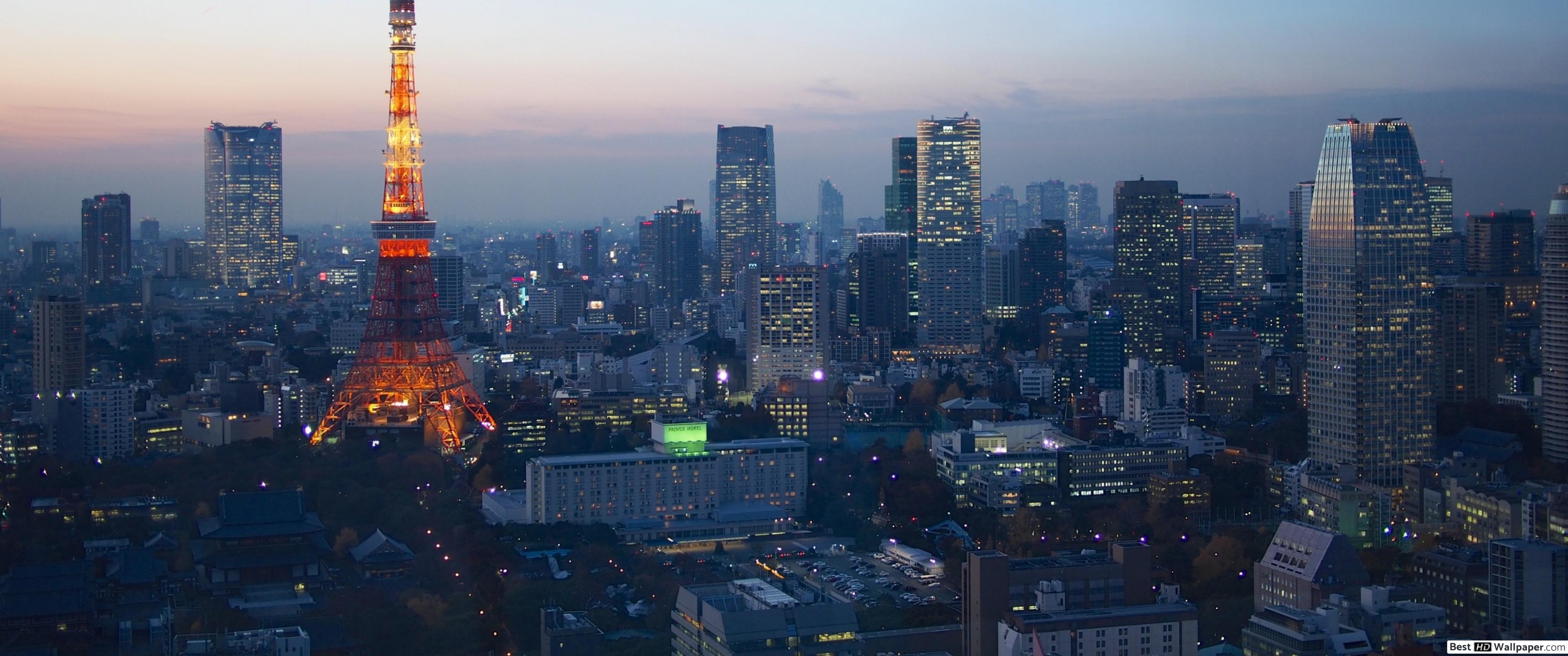 Tokyo Tower 3440x1440 Wallpaper Teahub Io