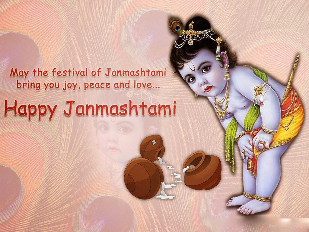 Happy Janmashtami 2014 Kaneya Wishes Photo - Lord Krishna Small - HD Wallpaper 