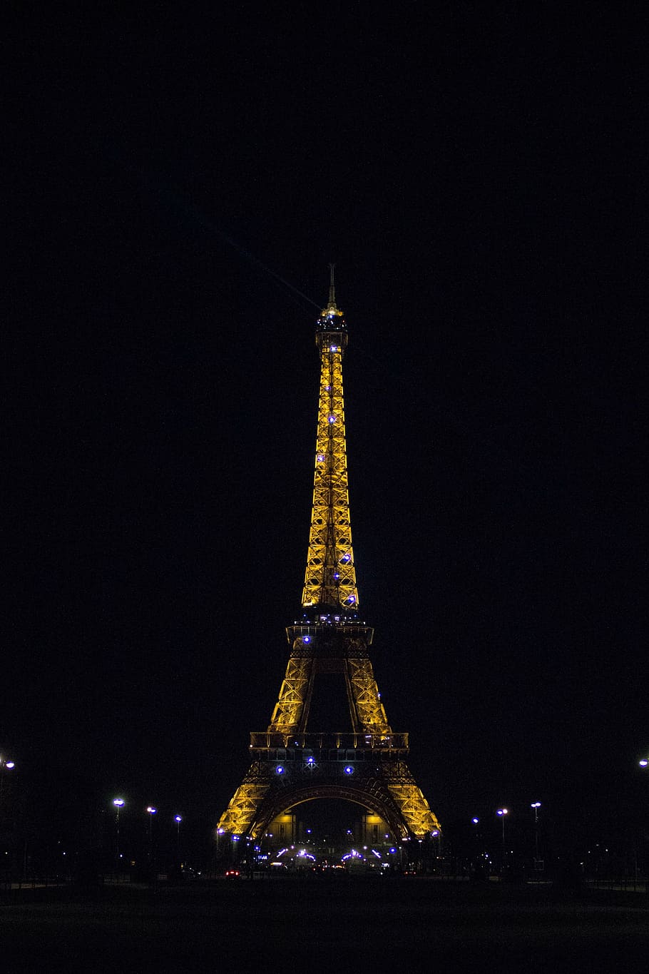 Eiffel Tower, Night, Illuminated, Paris, France, Landmark, - Eiffel ...