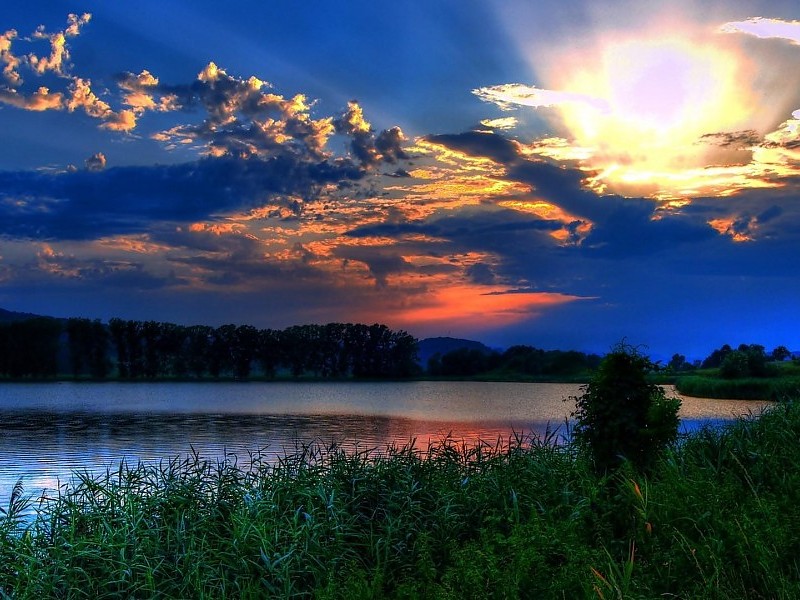 Glorious Sunrise On The Lake Wallpaper - Wallpaper - 800x600 Wallpaper ...