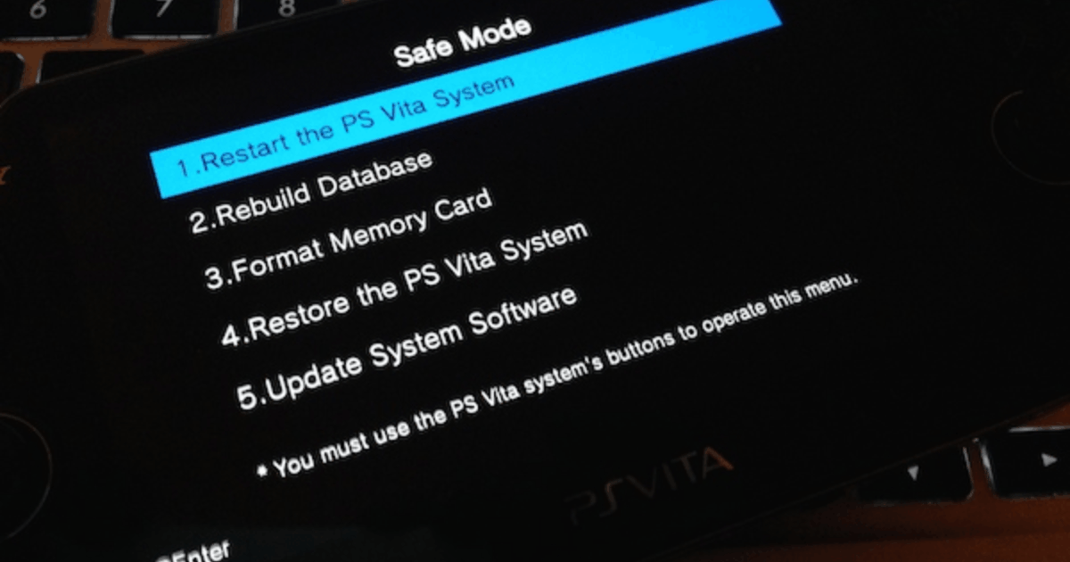 Ошибки ps vita. Безопасный режим PS Vita. PS Vita ошибка. PS Vita энергосберегающий режим.