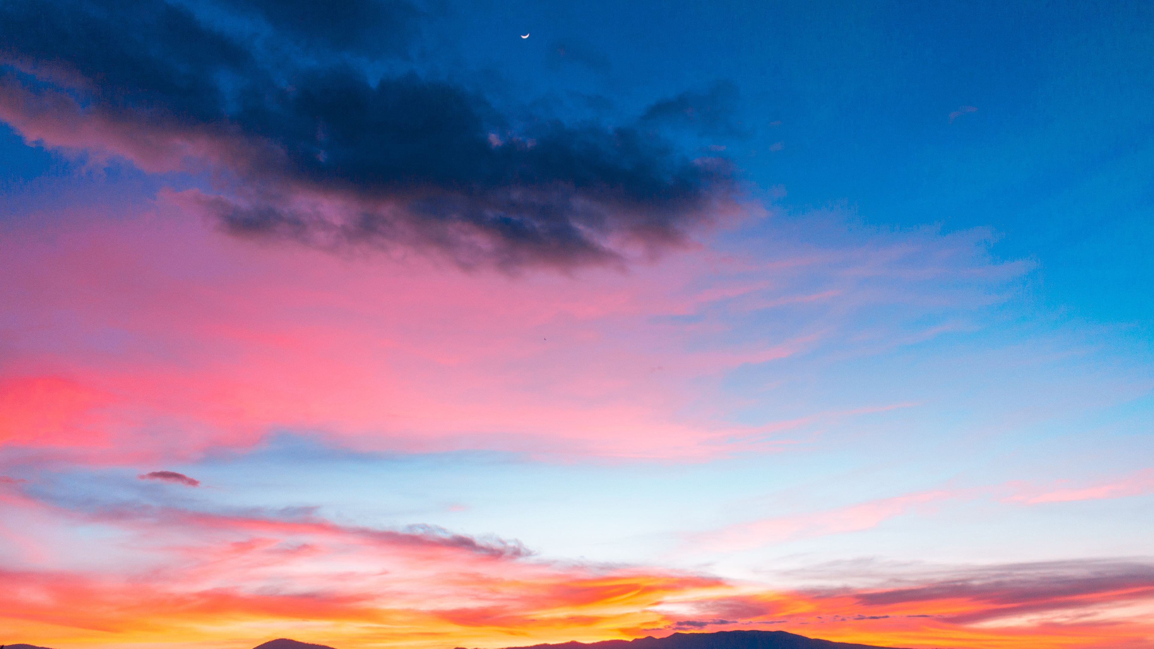 Colorful Sunset Sky 4k - Sunset Sky Background Hd - 3840x2160 Wallpaper -  