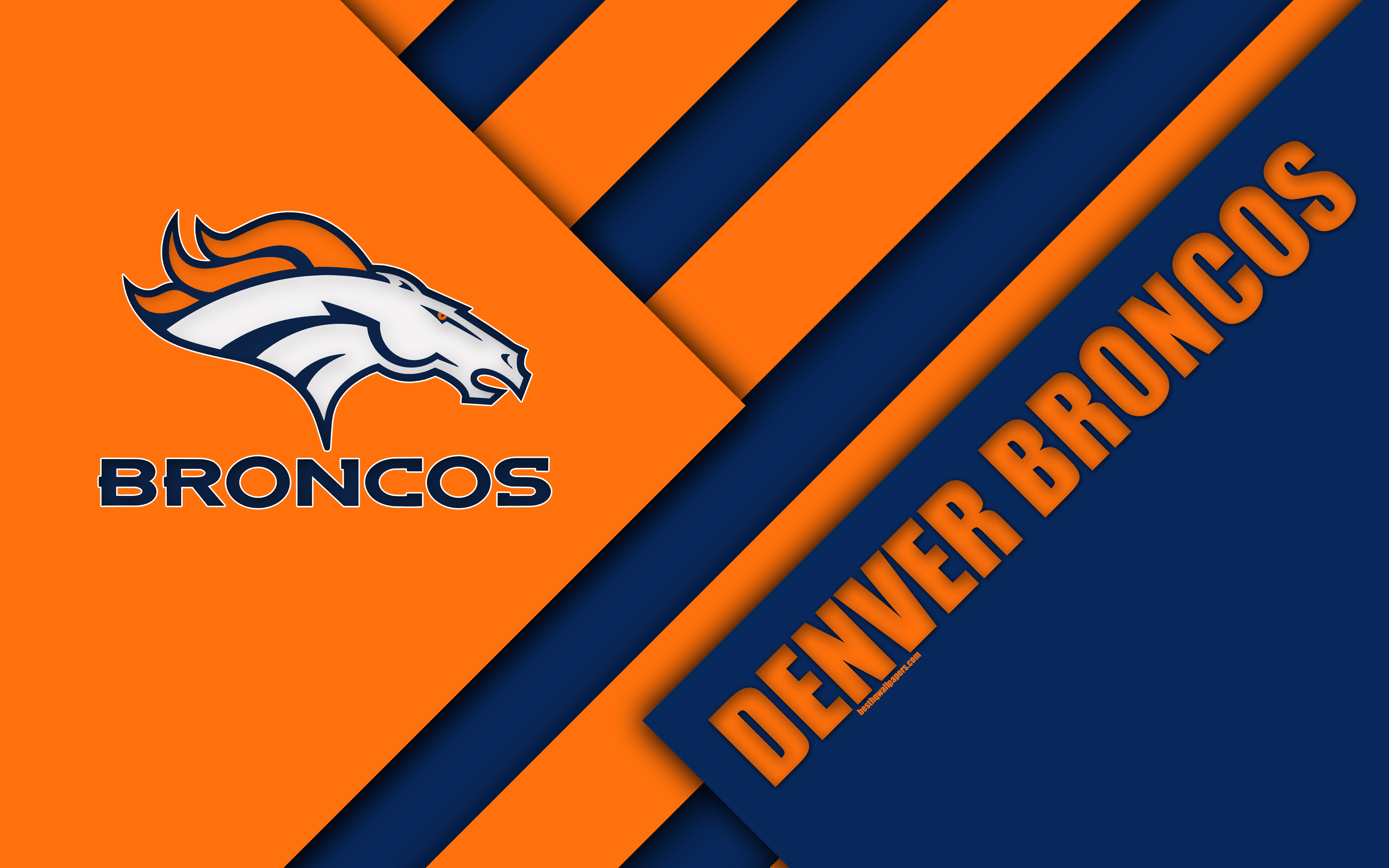 Denver Broncos, American Football League, 4k, Logo, - Denver Broncos ...