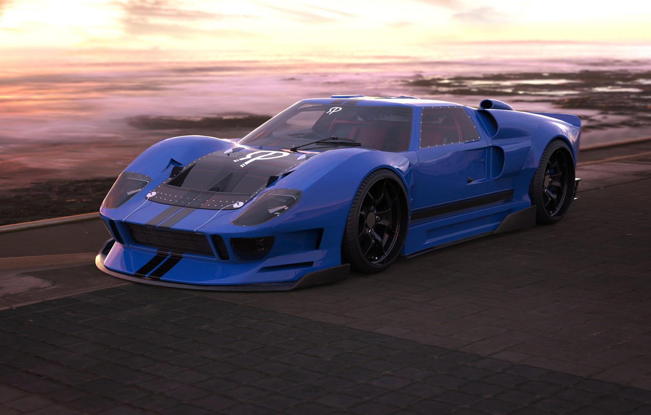 Photo Wallpaper Ford, Auto, Machine, Ford Gt, Art, - Supercar ...