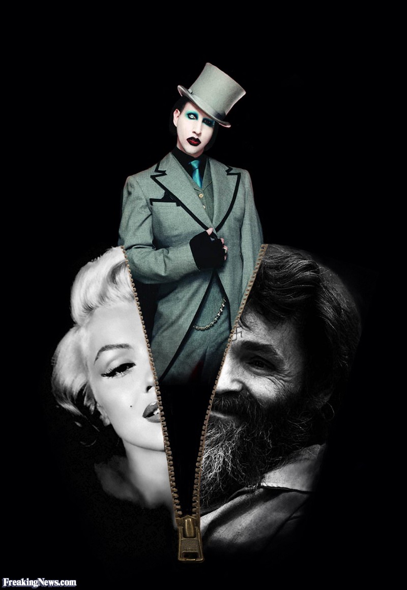Marilyn Monroe And Charles Manson Produce Marilyn Manson - HD Wallpaper 