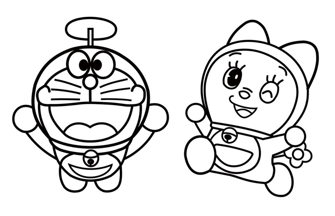 Tema Gambar Mewarnai Kartun  Doraemon Cetak Shinchan 
