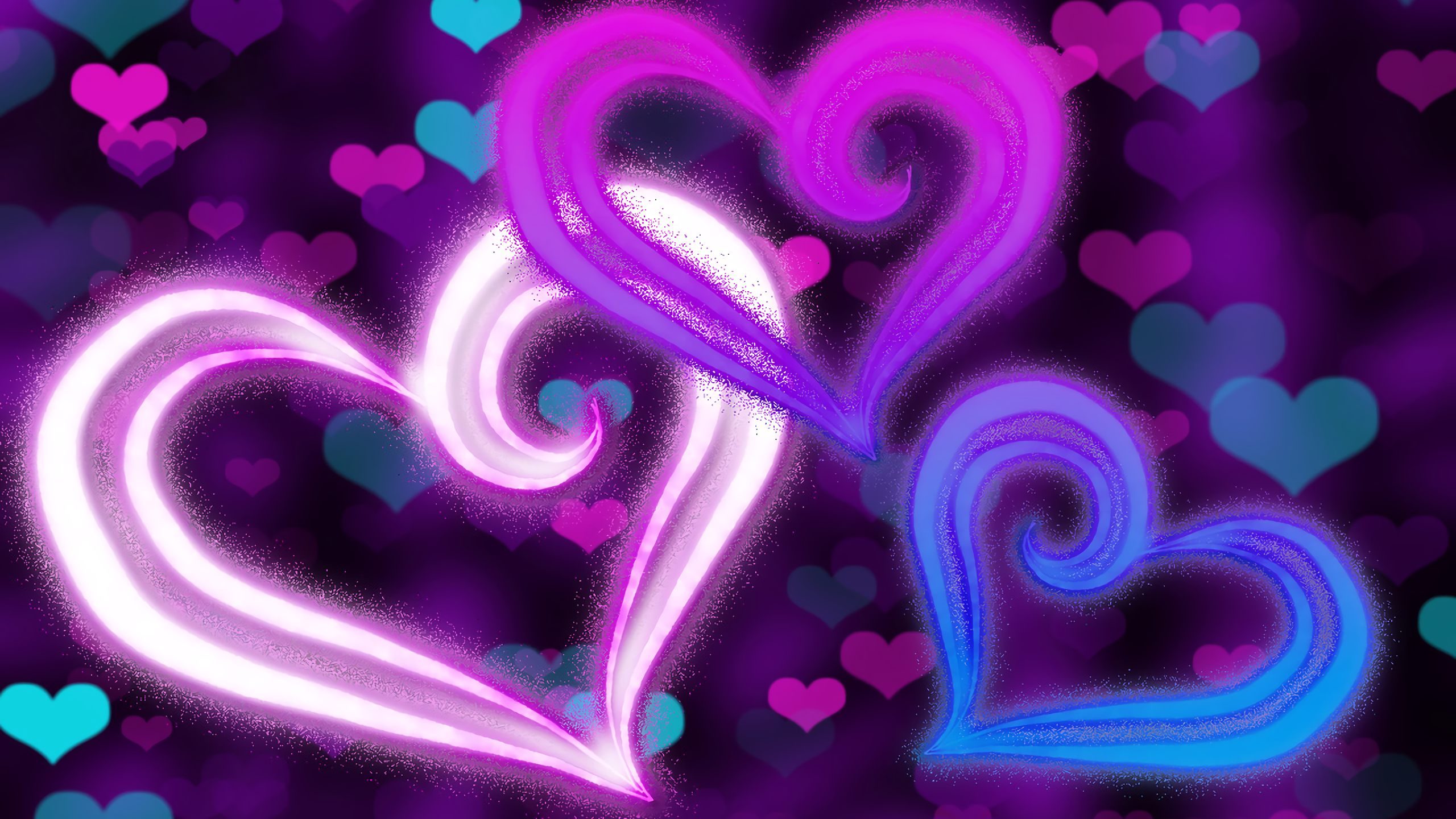 Colourful Hearts Hd Mobile Wallpaper