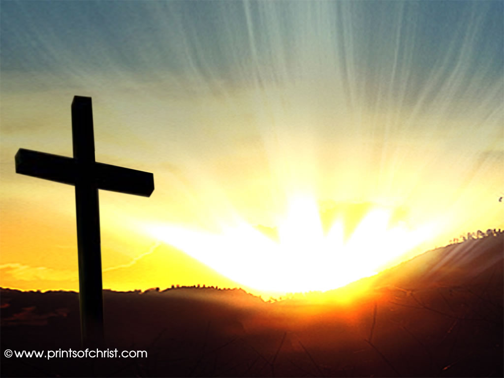 sunrise cross background