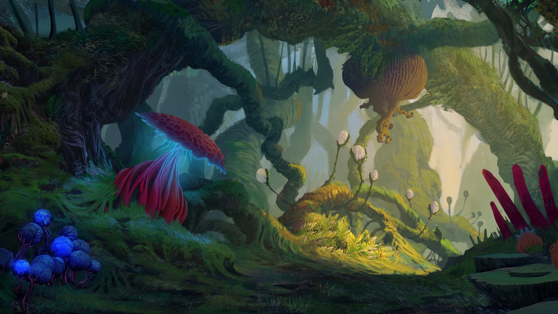 Wallpaper Jungle, Alien, Fantastic, Creatures - Fantastic Jungle - HD Wallpaper 