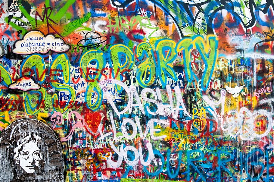 John Lennon Graffiti, John Lennon Wall, Prague, Conflict, - Street Art ...