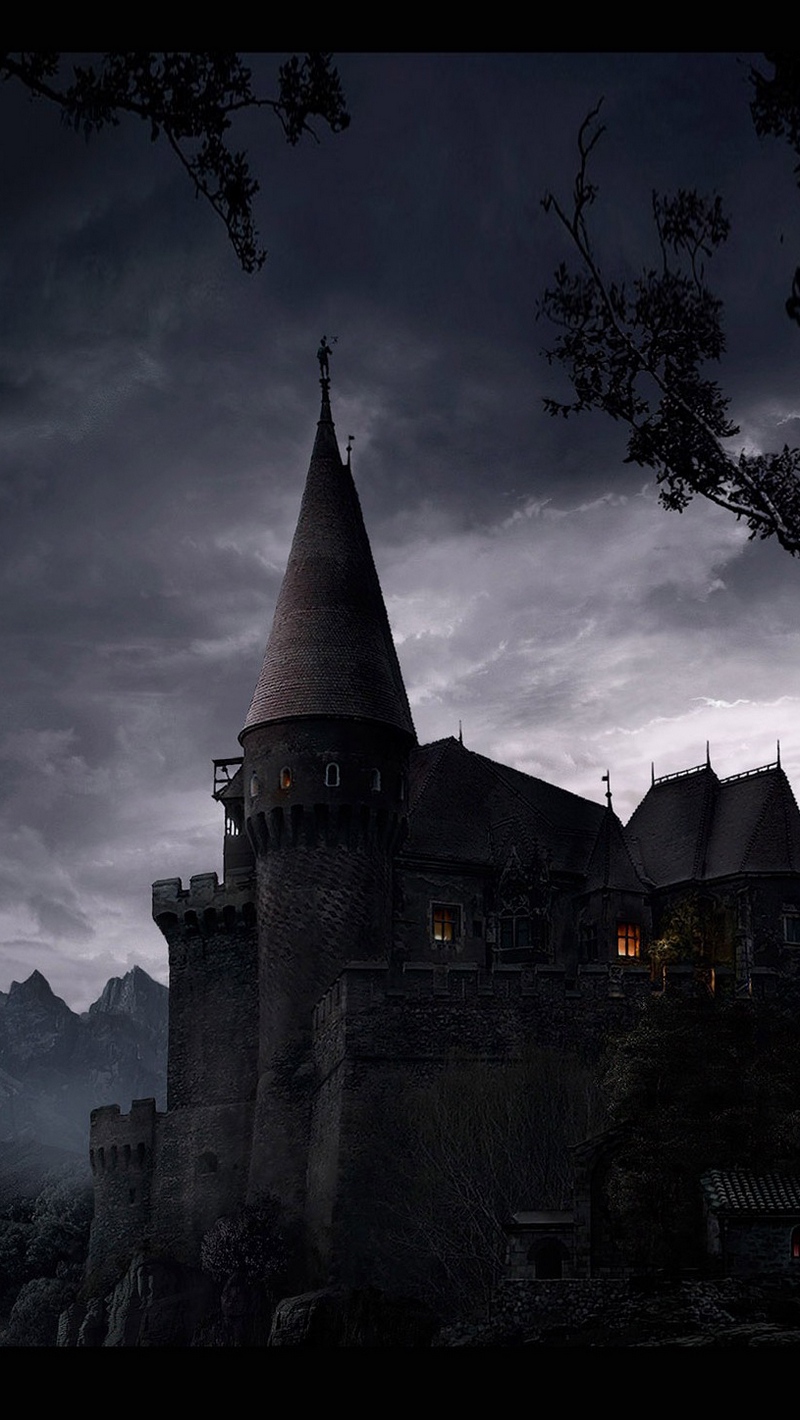 Wallpaper Castle, Eminence, Night, Light, Trees, Walls - Iphone Wallpaper Medieval Castle 