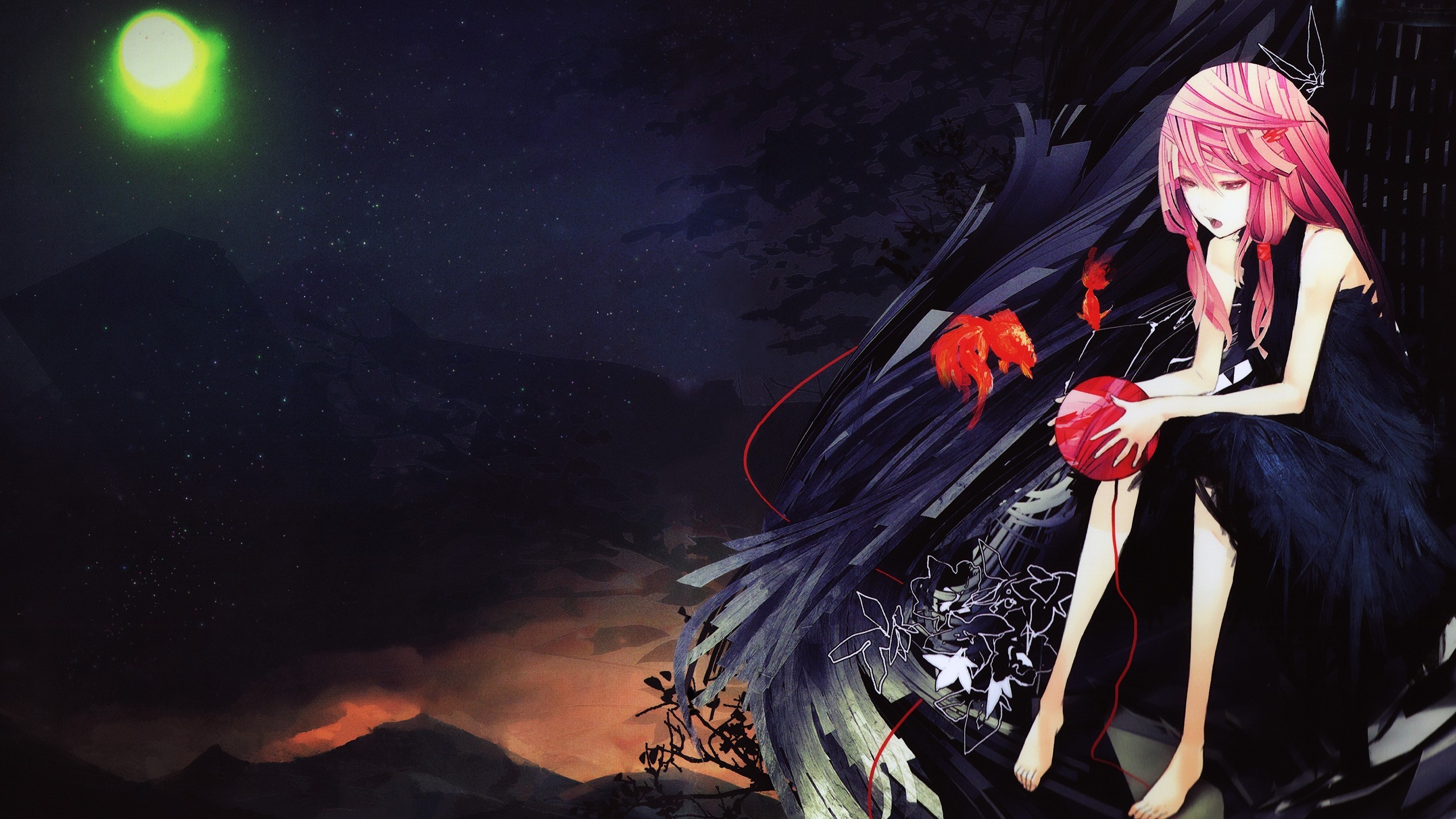 Inori Yuzuriha Guilty Crown Night Lights 2560x1440 Wallpaper Teahub Io