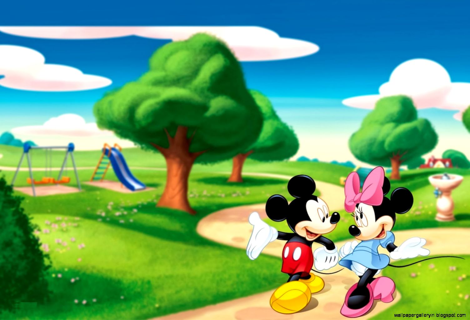 Mickey Mouse Clubhouse Trees Background