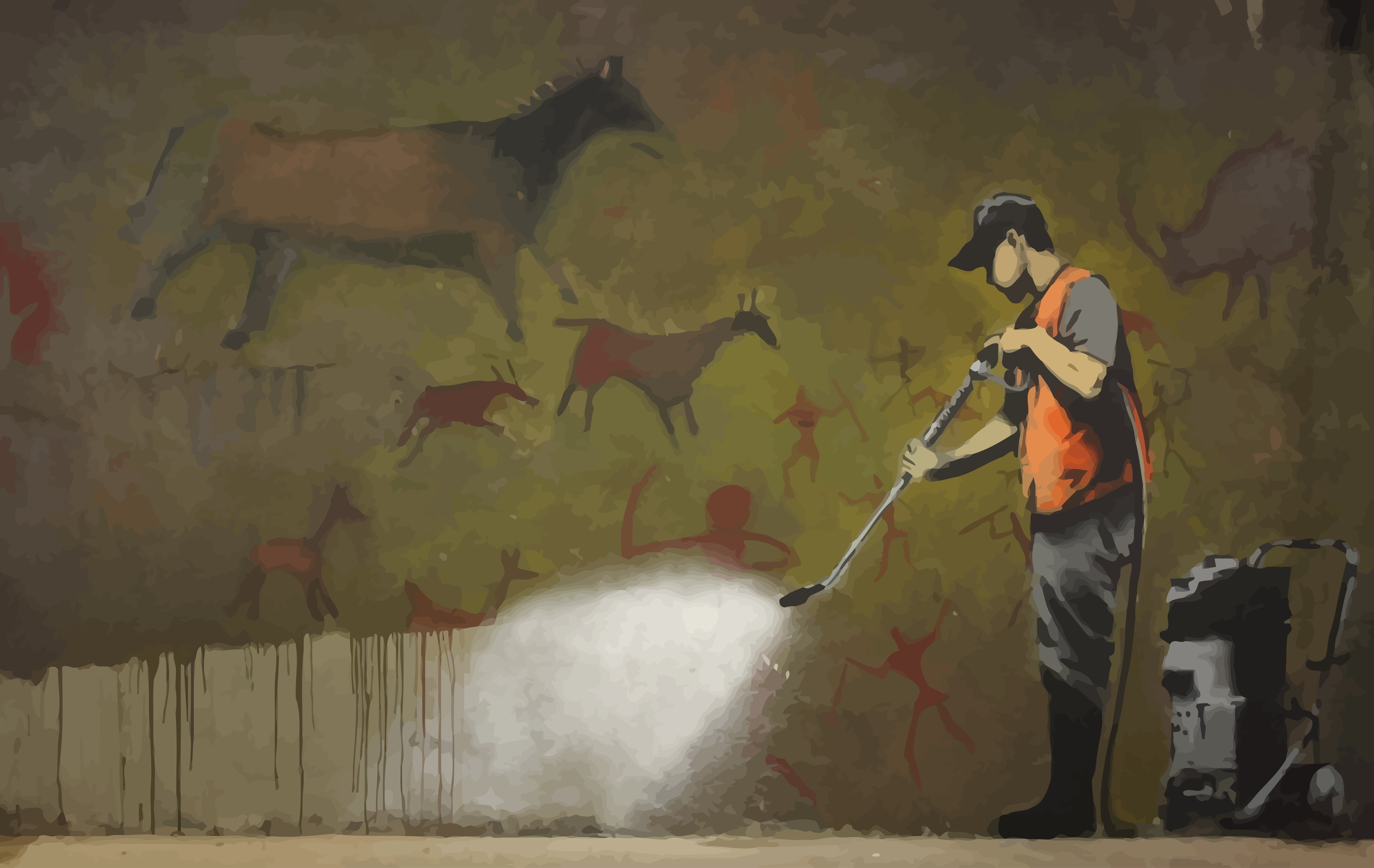 Banksy Graffiti Removal 5000x3158 Wallpaper Teahub Io