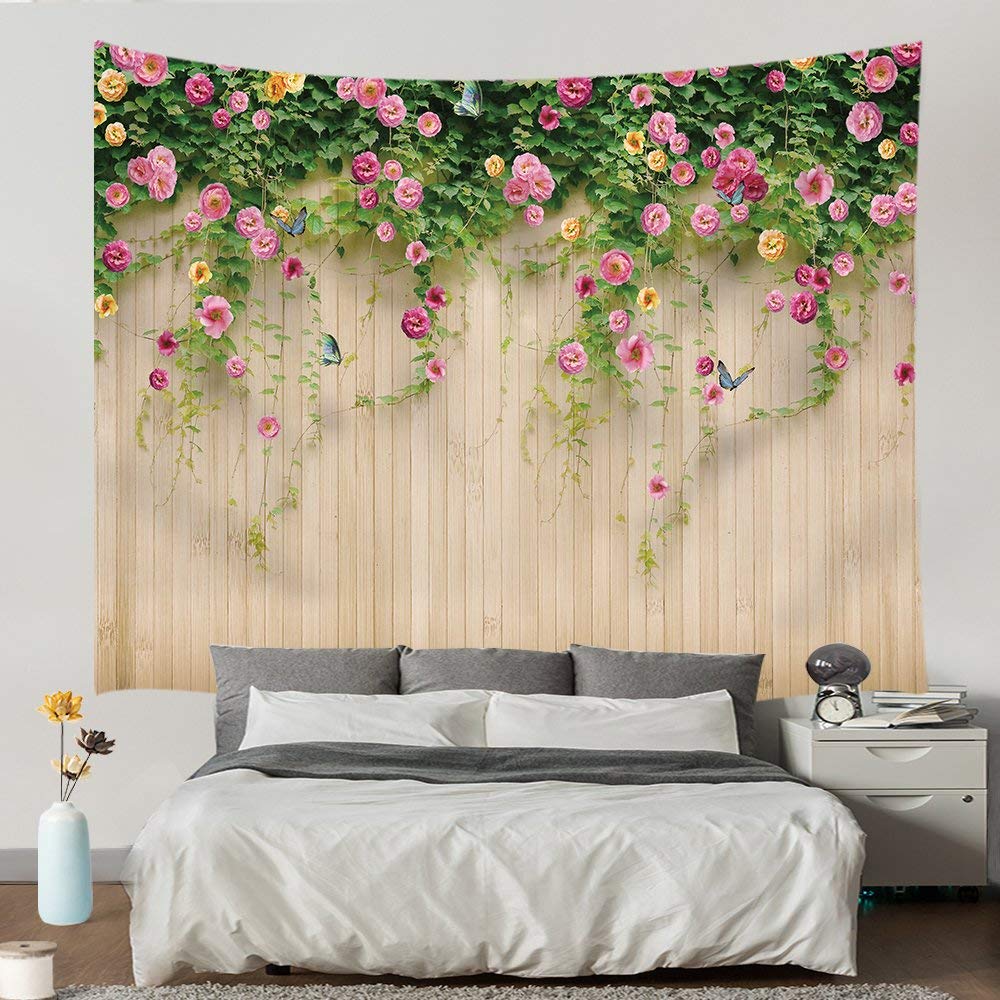 Hanging Flowers Bedroom - HD Wallpaper 