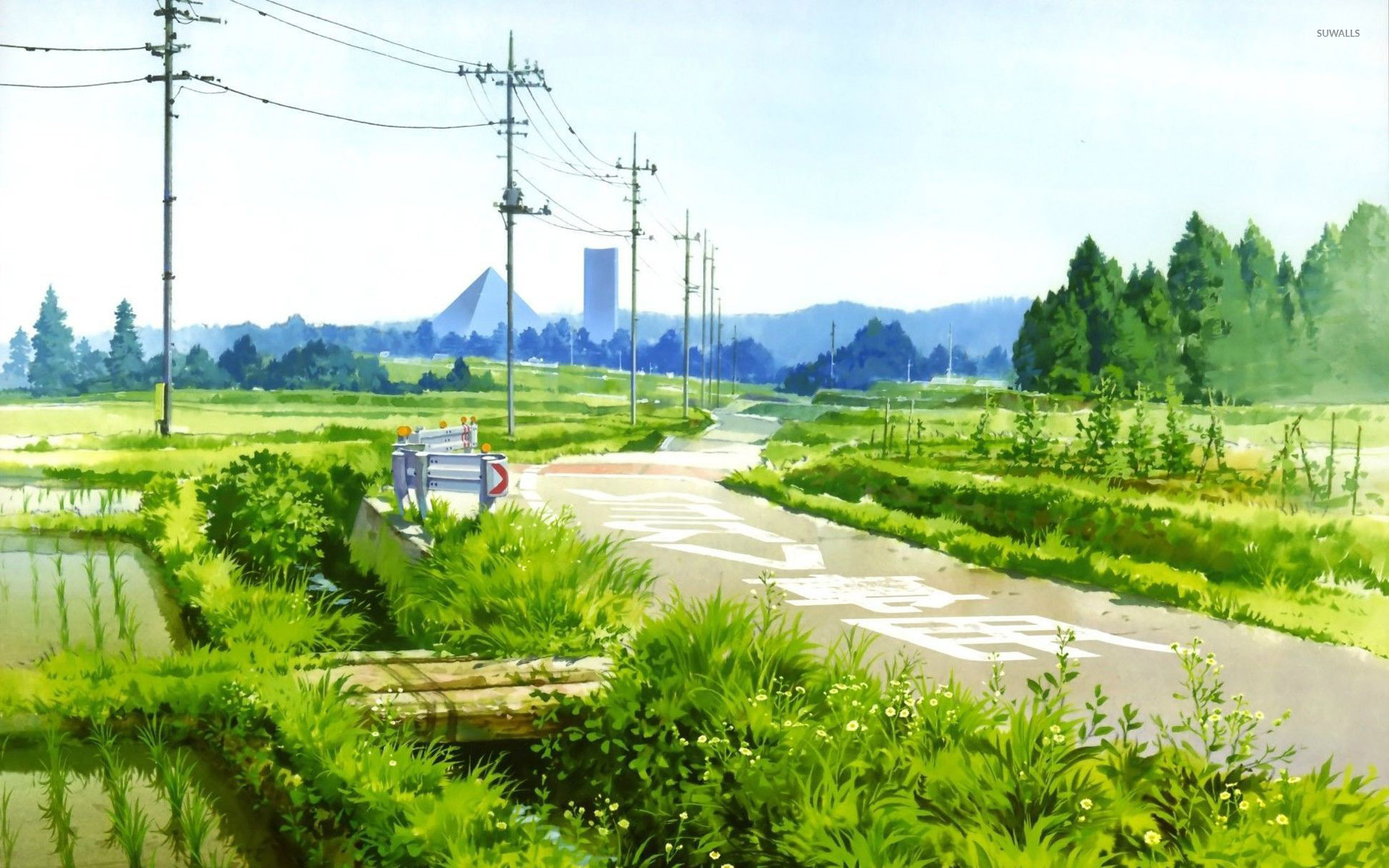 Anime Countryside - HD Wallpaper 