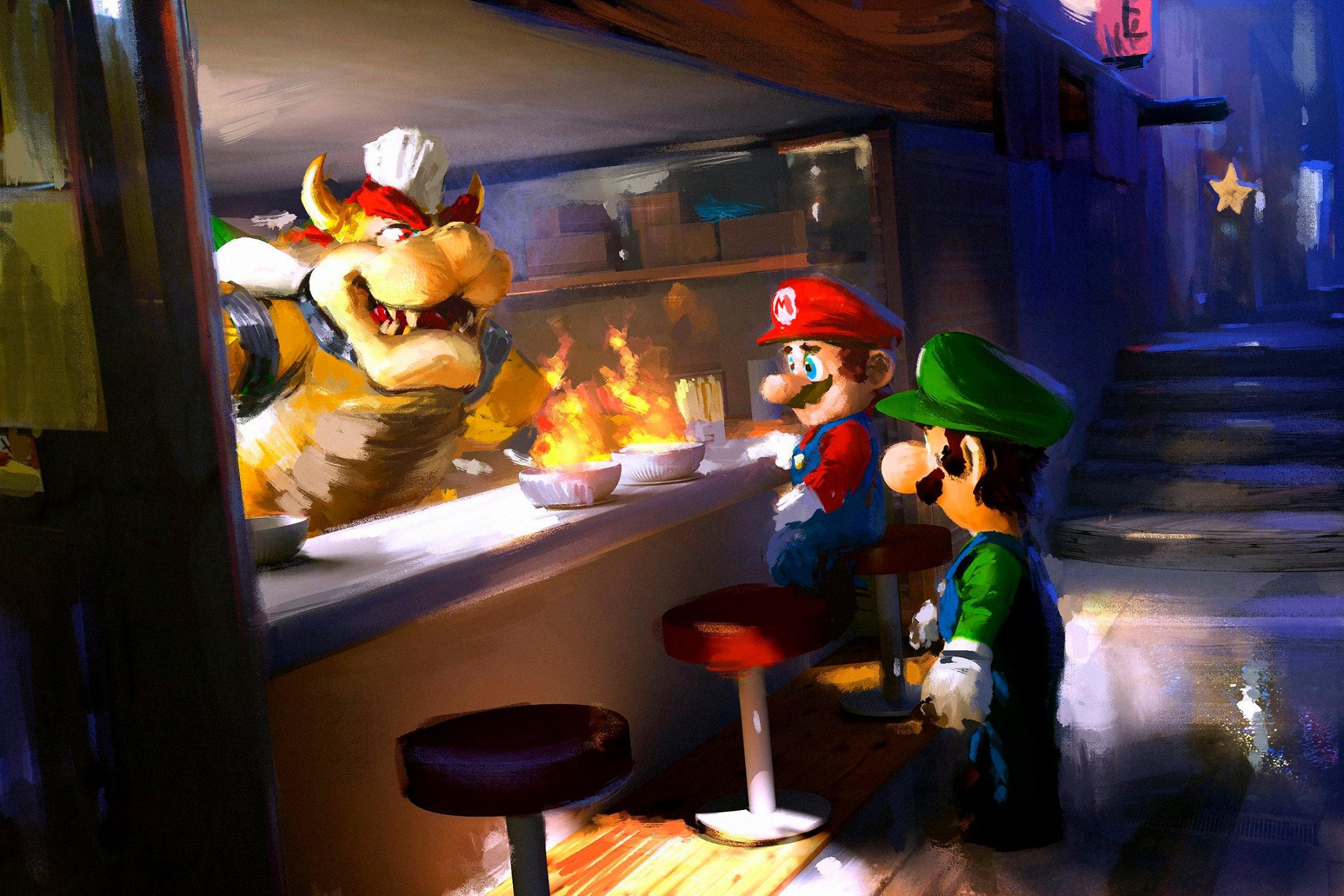 22+ Bowser fire desktop background