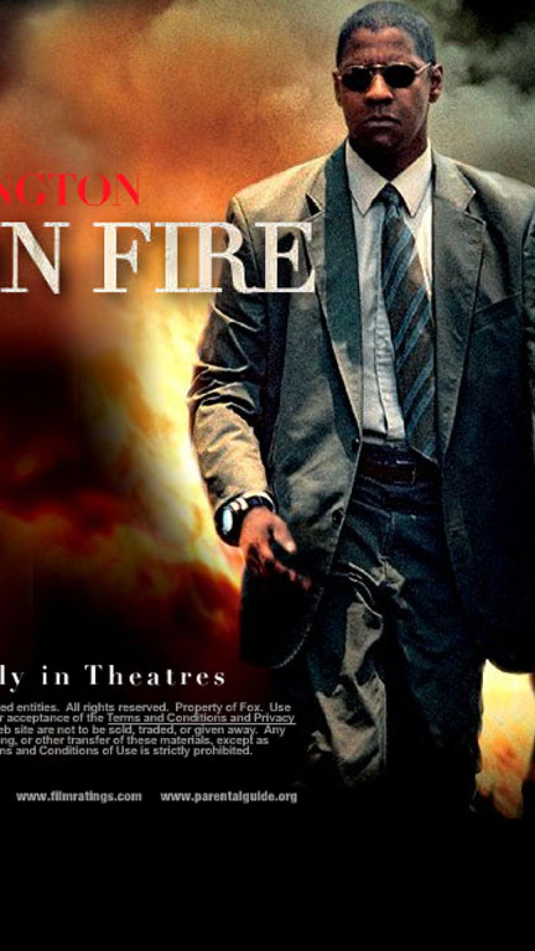 Movies Dakota Fanning Denzel Washington Movie Posters Denzel Washington On Fire 1080x1920 Wallpaper Teahubio