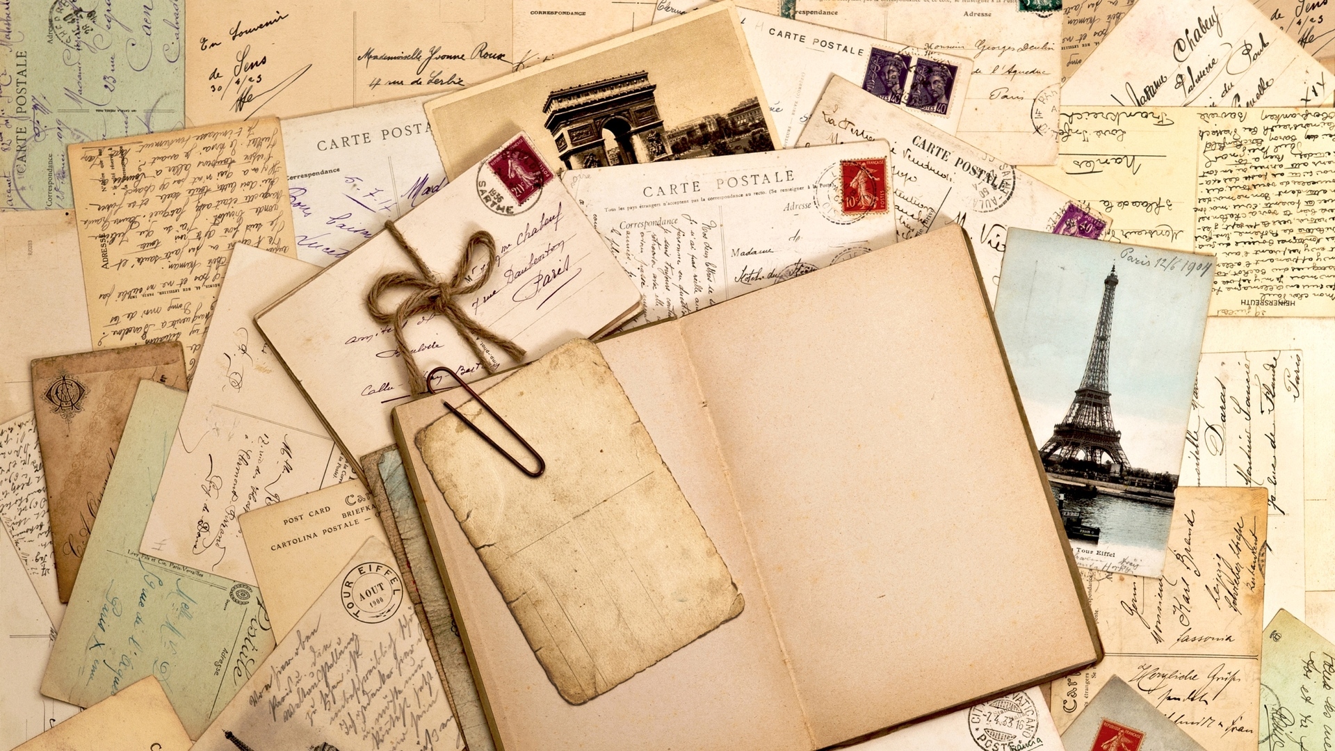 Wallpaper Notebook, Paper, Write Postcards, Memories - Memories Wallpaper  Hd - 1920x1080 Wallpaper 