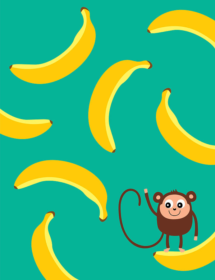 Cute Monkey With Banana - 692x900 Wallpaper - teahub.io