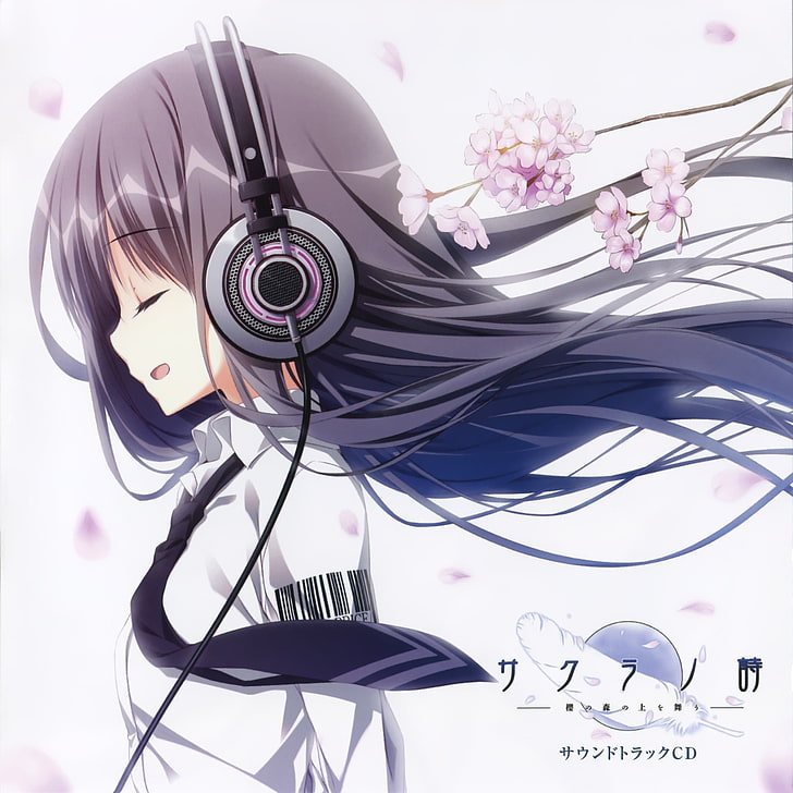 Anime Anime Girls Sakura No Uta Natsume Ai Headphones サクラノ 詩 櫻 の 森 の 上 を 舞う サウンド トラック Cd 728x728 Wallpaper Teahub Io