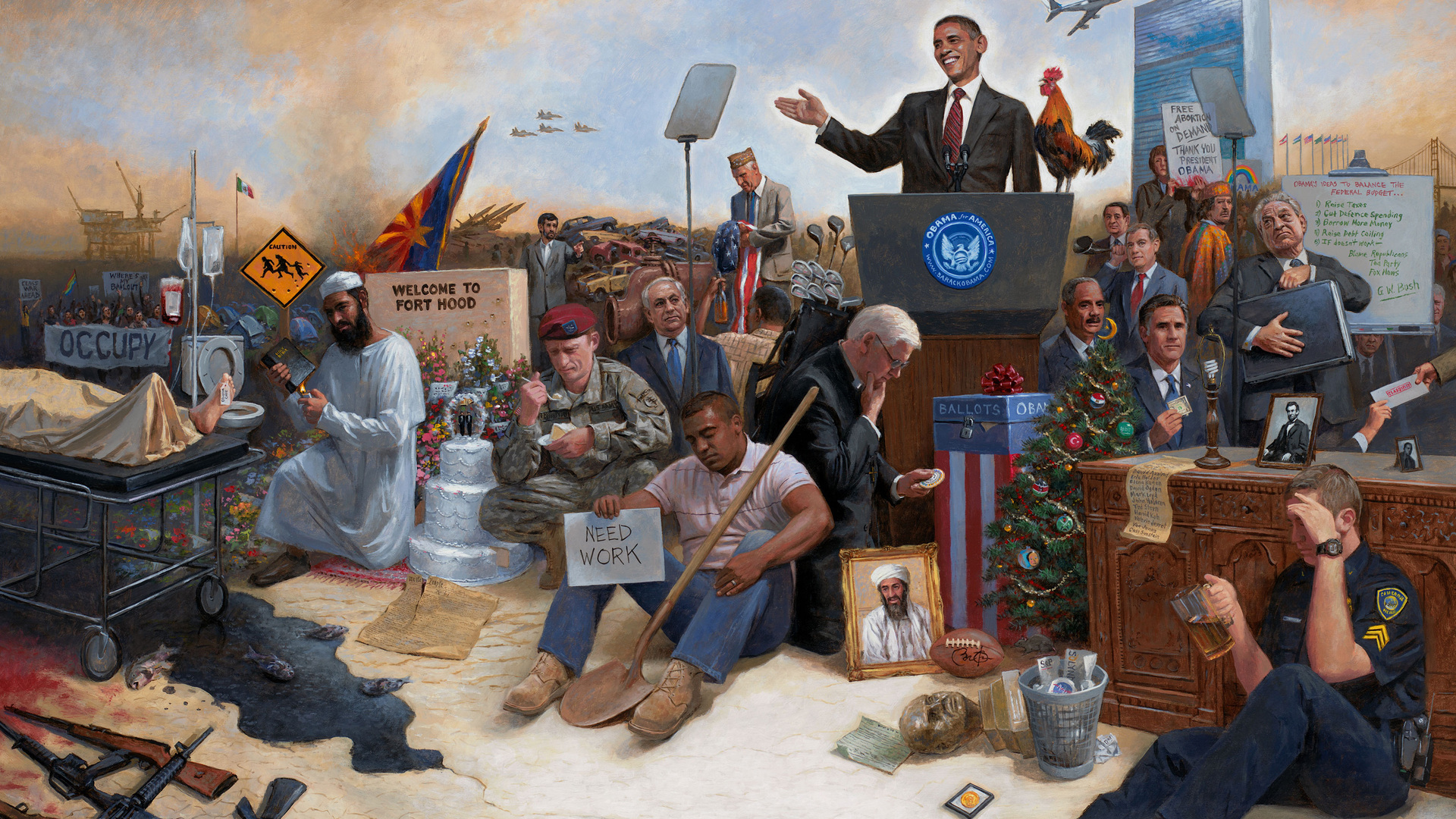 Usa, War, Jon Mcnaughton, Obamanation, People, America, - Obamanation Jon Mcnaughton - HD Wallpaper 