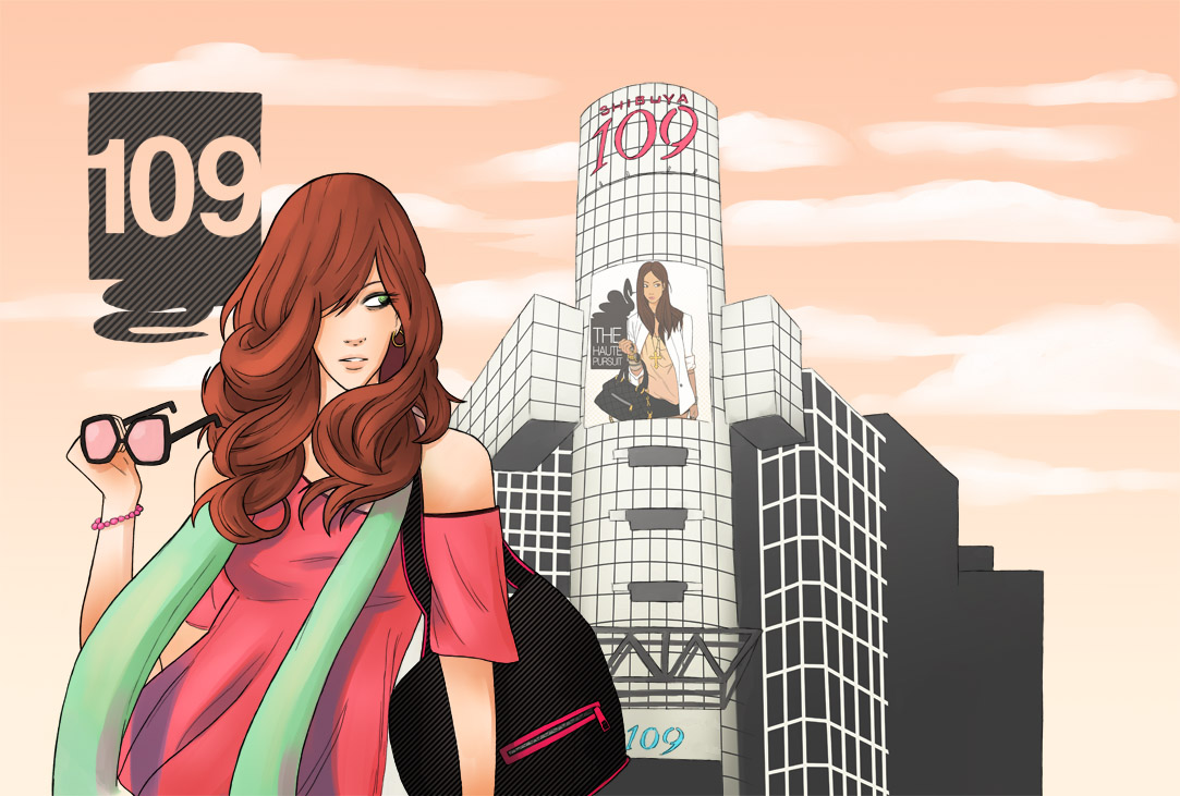 Shibuya 109 Illustration - HD Wallpaper 