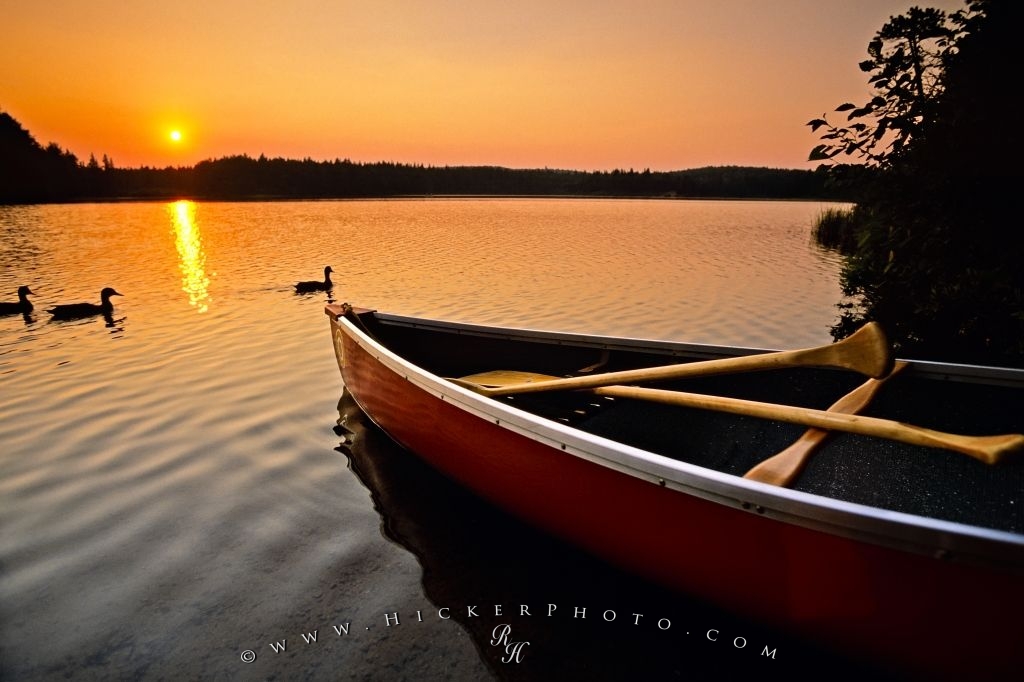 Photo Algonquin Lake Canoe Ontario - Canoe On A Lake - HD Wallpaper 