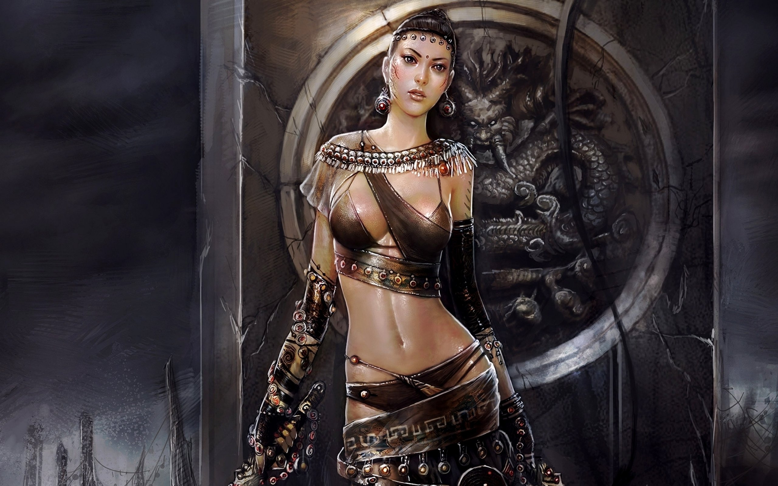 Fantasy Sexy Female Warriors 2560x1600 Wallpaper Teahub Io