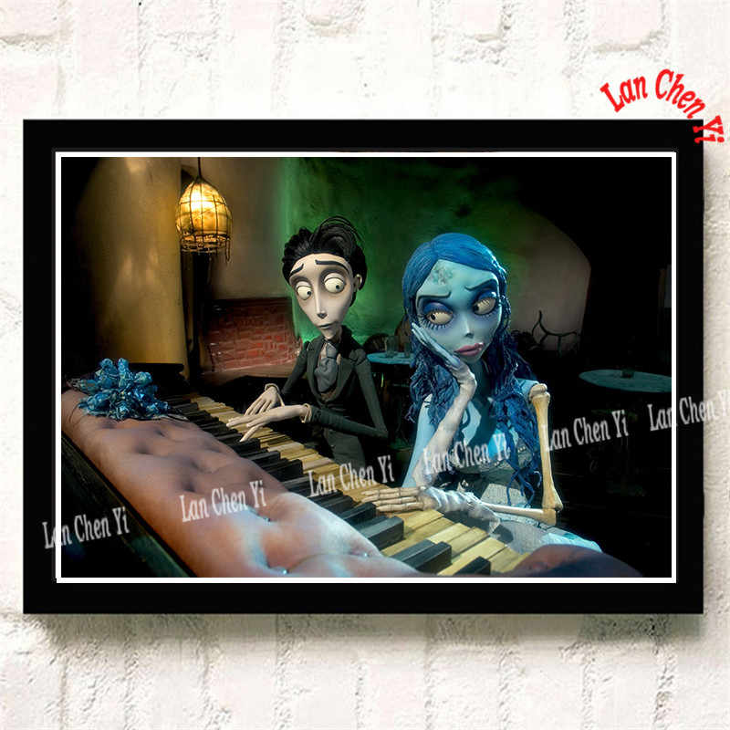 Tim Burton S Corpse Bride Coated Paper Poster Cafe Corpse Bride Victor And Emily Piano 800x800 Wallpaper Teahub Io