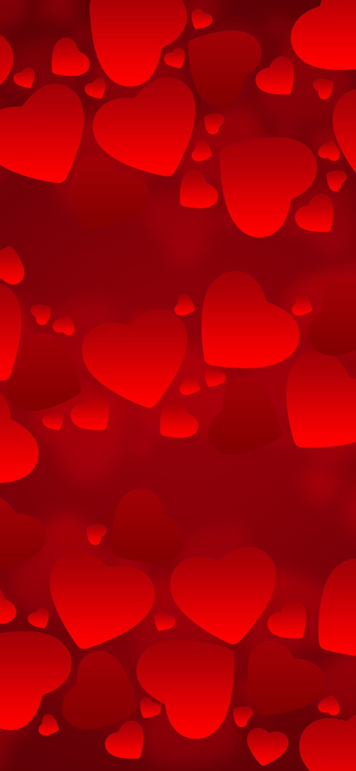 Iphone Wallpaper Many Red Love Hearts, Romantic Background - Hearts  Background - 1242x2688 Wallpaper 