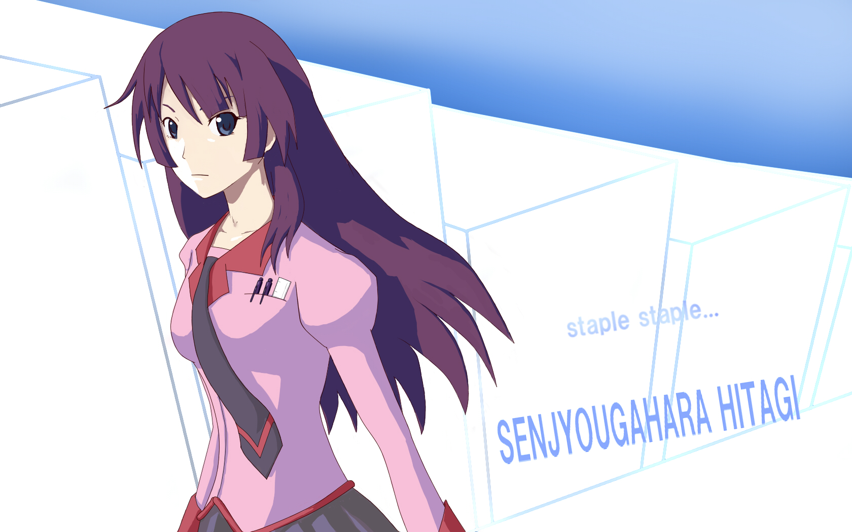 Bakemonogatari Monogatari Senjougahara Hitagi 1680x1050 Wallpaper Teahub Io