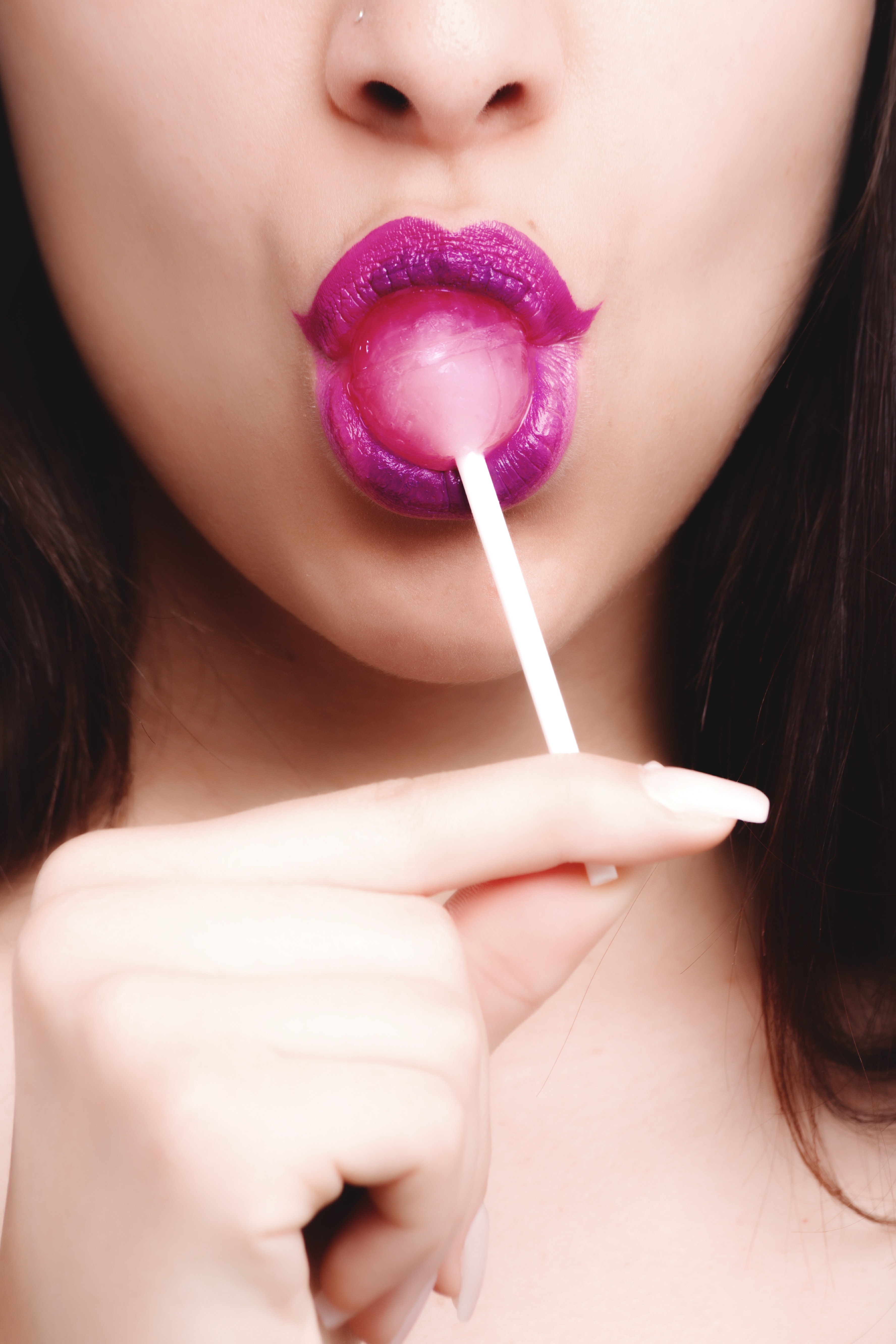Girl Licking A Lollipop 3551x5327 Wallpaper