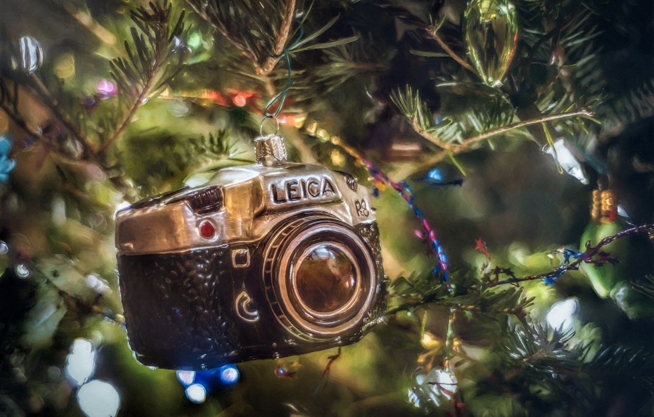 Photo Wallpaper Tree, Christmas, Leica - Christmas Day - HD Wallpaper 