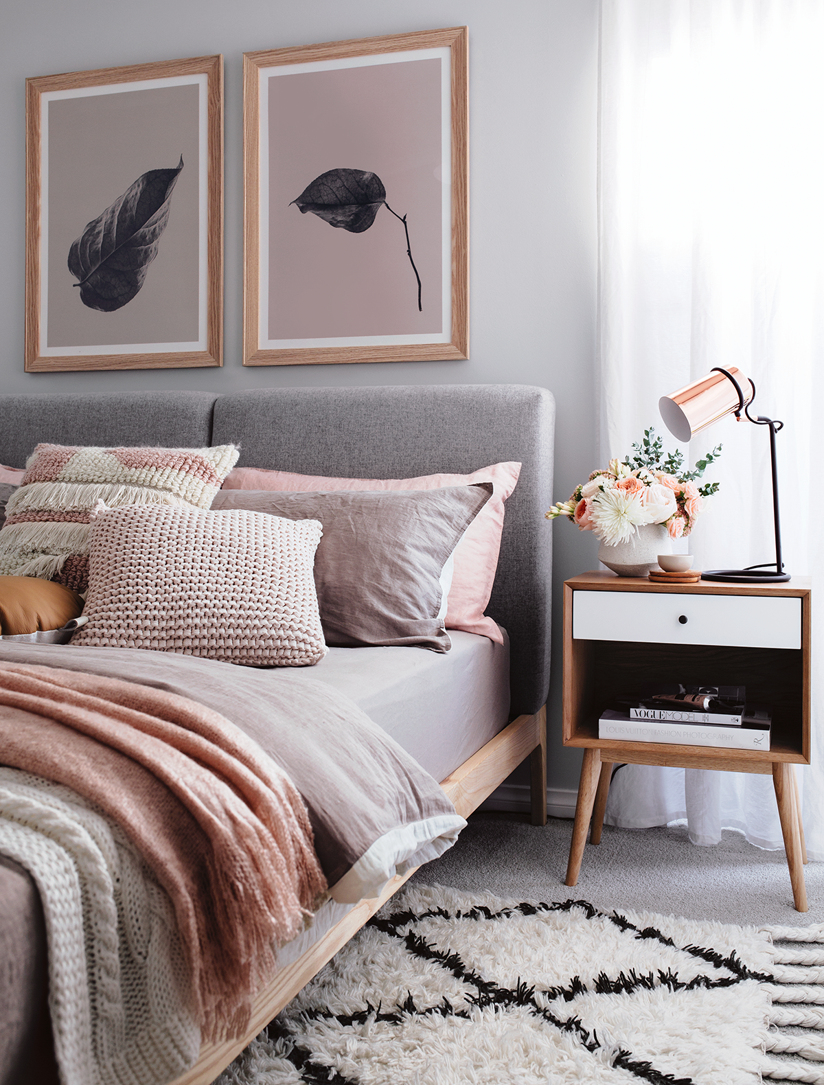 28+ Cozy Grey And Pink Bedroom