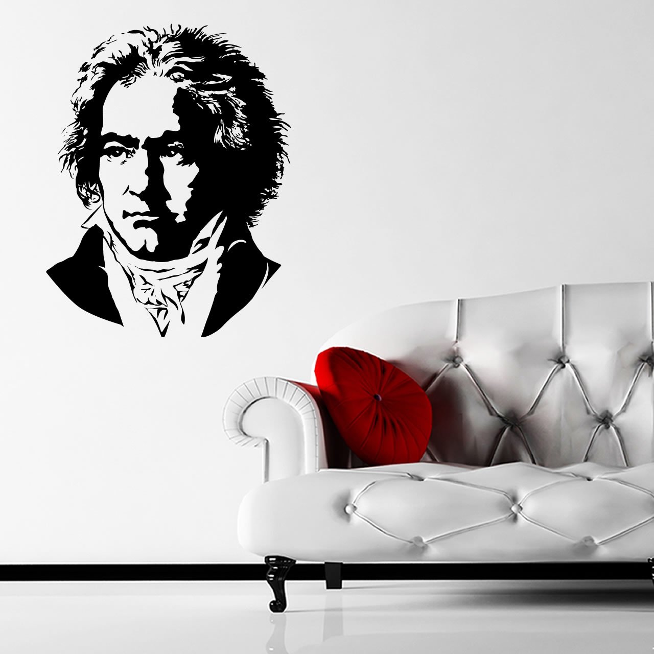 Mosaique Beethoven Black And White - HD Wallpaper 