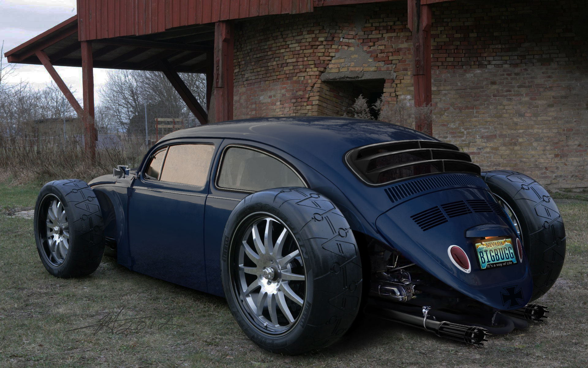 vw beetle big wheels