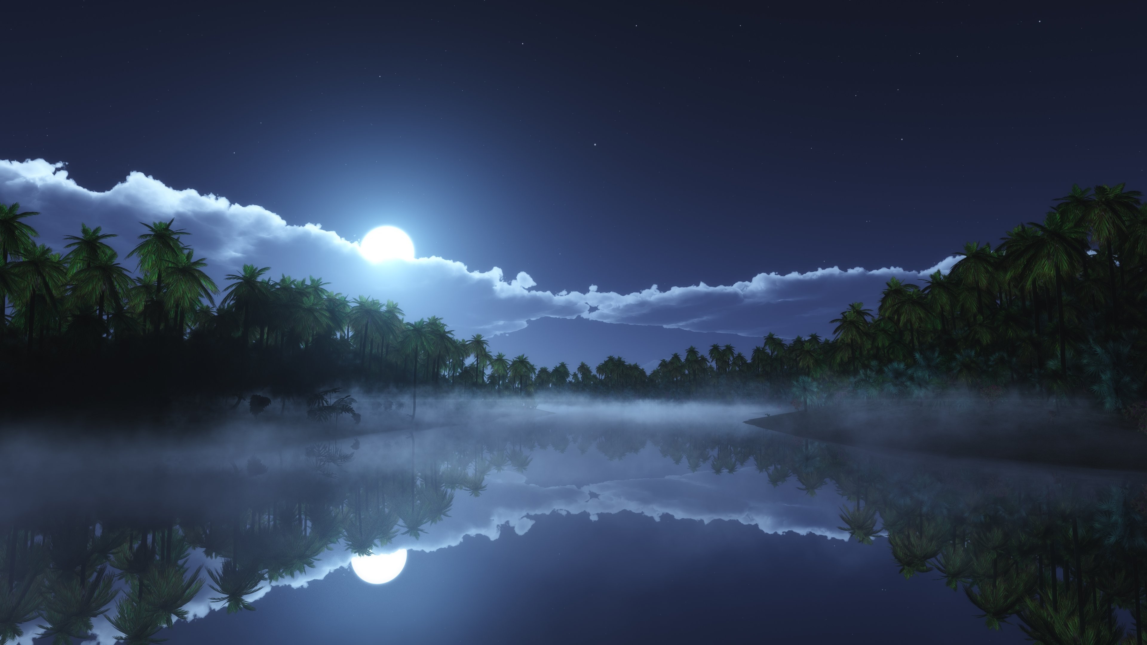 Beautiful River At Night - 3840x2160 Wallpaper - teahub.io