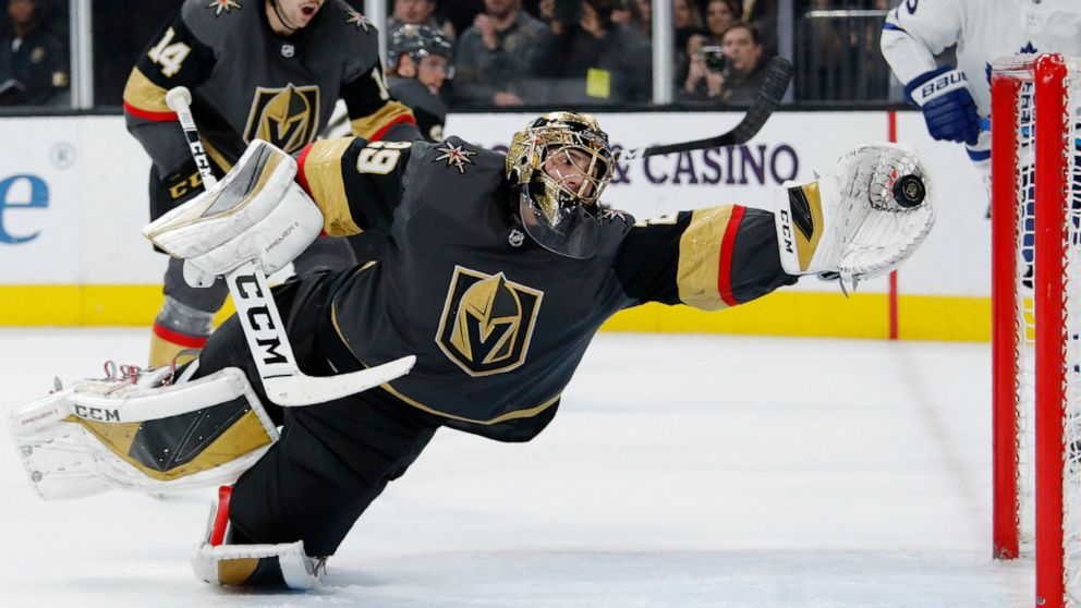 NBC Sports EDGE Betting - PURE GOLD. 🌼 What a look from Marc-Andre Fleury!  ⚔️👀