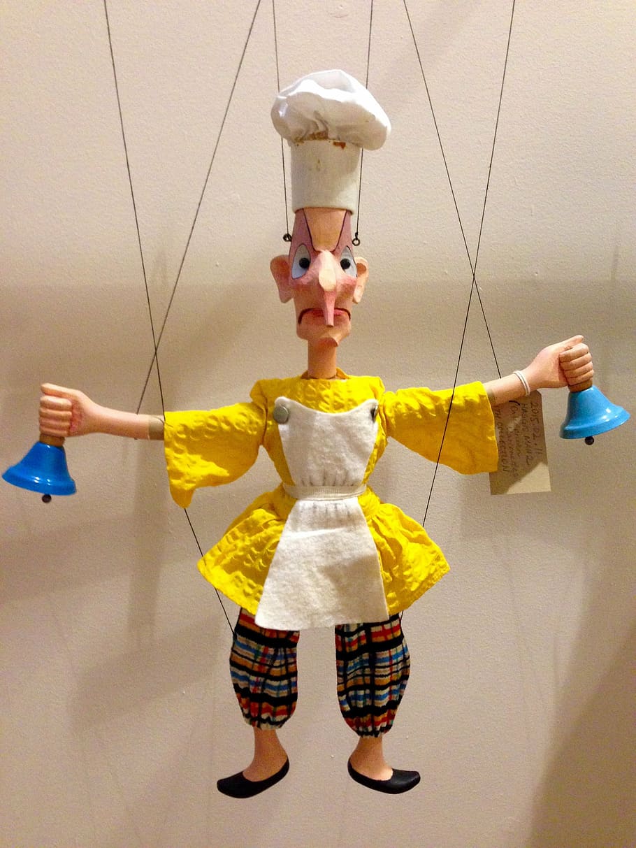 Puppet, Chef, Cook, Marionette, Indoors, Representation, - Girl ...