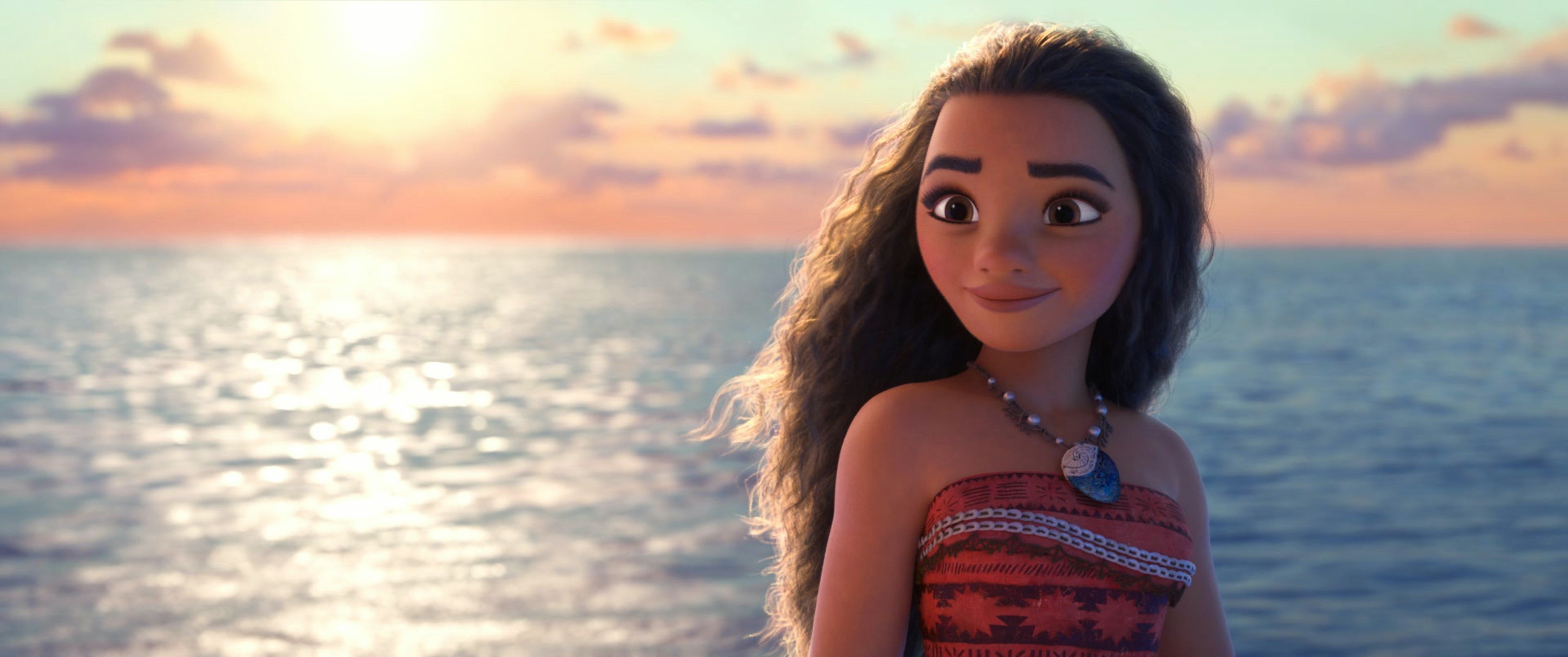 Moana Pictures - Moana Looking At The Sea - 4585x1920 Wallpaper - teahub.io