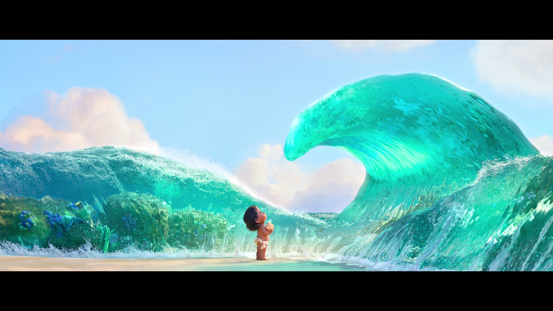 Moana With The Waves - HD Wallpaper 