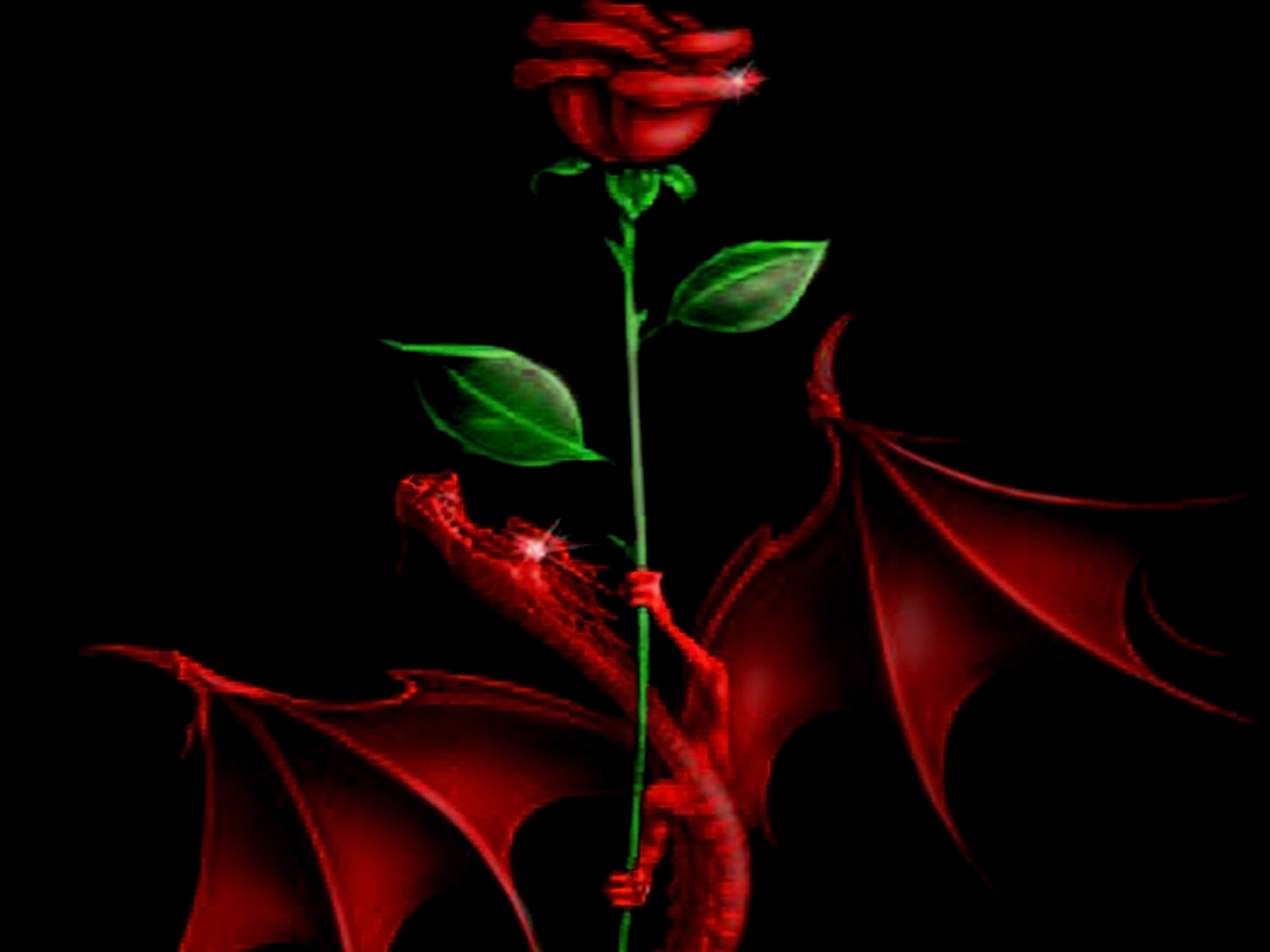 Dragon Wallpaper Rose And Dragon 4000×3000 Wallpaper - Dragon Wallpaper Rose - HD Wallpaper 