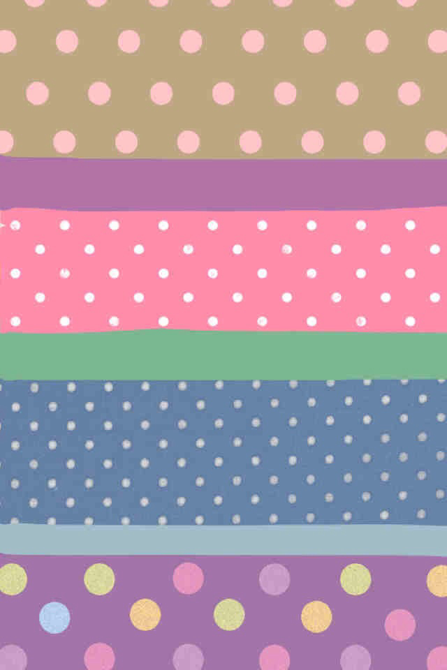 Download Cute, Girly, Iphone Wallpaper - Iphone Pastel Polka Dot ...