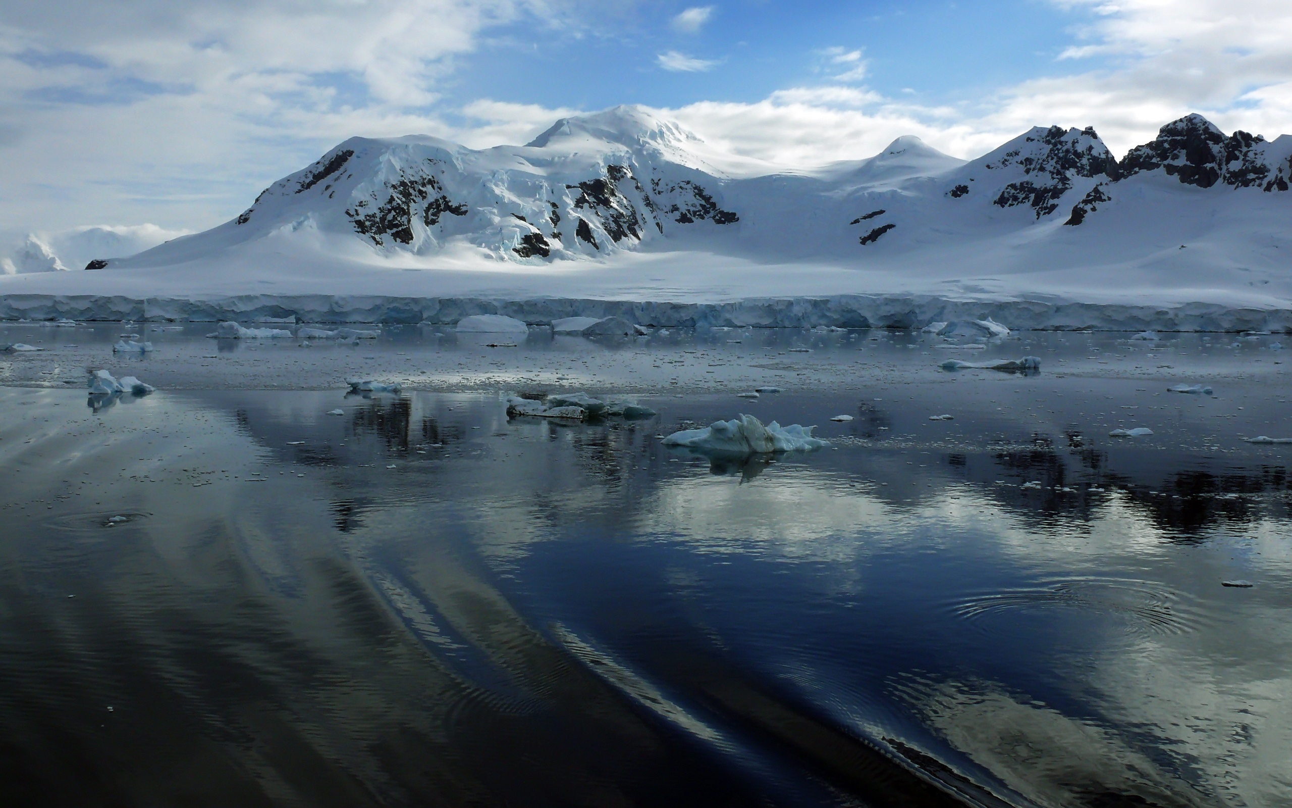 Wallpaper Ice, Snow, Water, Clouds, Antarctica - Antarctica - 2560x1600 