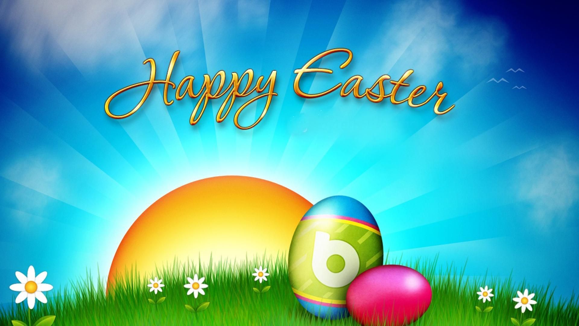 Happy Easter Wallpaper - Easter Sunday Background Hd - 1920x1080 Wallpaper  