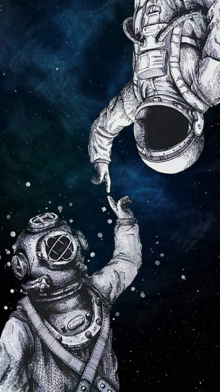 astronaut skuba diving